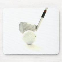 Golf Ball and Club Mouse Pad