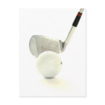 Golf Ball and Club Postcard
