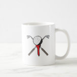 golf ball and clubs crossbones mugs
