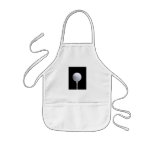 Golf Ball and Tee on Black- Customised Apron