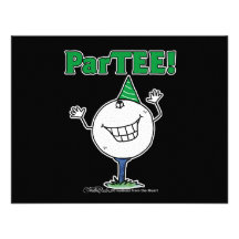 Golf Ball Character ParTEE! Custom Invitation