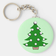 Golf Ball Christmas Tree Key Chain
