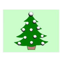Golf Ball Christmas Tree Post Cards