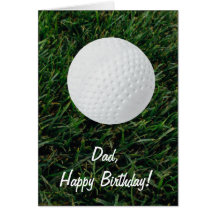 Golf Ball father's day Birthday Greeting Card