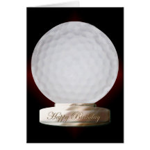 Golf Ball Happy Birthday Card