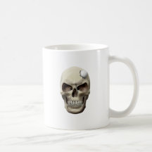 Golf Ball in Skull Coffee Mugs