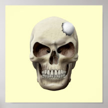 Golf Ball in Skull Poster