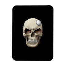 Golf Ball in Skull Rectangular Magnet