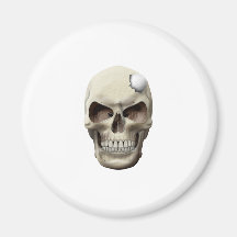 Golf Ball in Skull Refrigerator Magnet