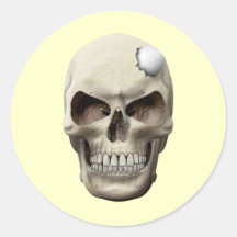 Golf Ball in Skull Stickers
