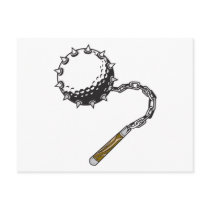 golf ball mace post cards