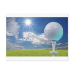 golf ball on a tee with grass postcards