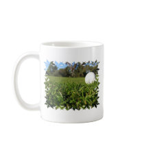 Golf Ball on Golf Course Coffee Mug
