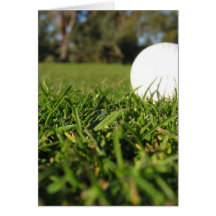 Golf Ball on Golf Course Greeting Card