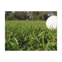 Golf Ball on Golf Course Postcard