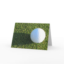 Golf Ball on Golf Green Greeting Card