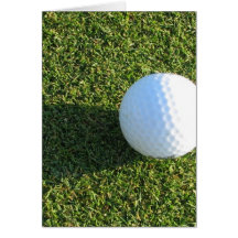 Golf Ball on Golf Green Greeting Card