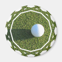 Golf Ball on Golf Green Magnet