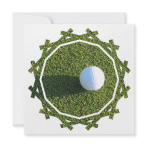 Golf Ball on Green Invitation
