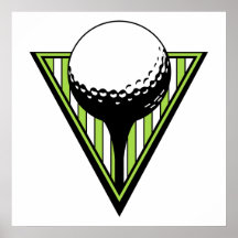 golf ball on tee graphic print