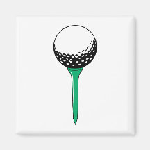 golf ball on tee magnet