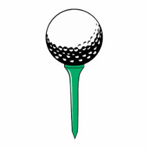 golf ball on tee photo cutouts