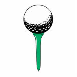 golf ball on tee photo sculptures