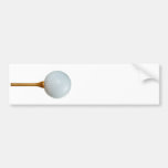 Golf Ball on Wooden Tee Bumper Sticker