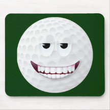 Golf Ball Smiley Face 2 Mouse Pad