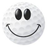 Golf Ball Smiley Face stickers