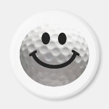 Golf ball smiley fridge magnets