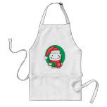 Golf ball smiley wearing santa christmas hat aprons
