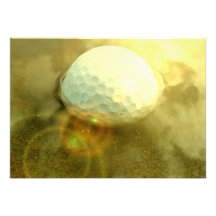 Golf Ball Stuck in the Mud Invitation Postcard