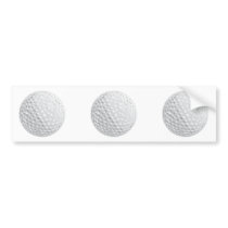 golf ball vector graphic bumper sticker