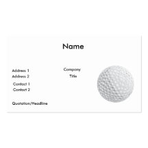 golf ball vector graphic business cards