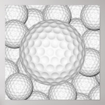 Golf Balls Collage Poster