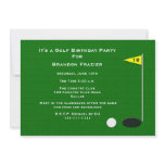 Golf Birthday Party Invitation -- 18th Golf Hole