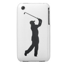 Golf Black Silhouette Shadow iPhone 3 Case-Mate Case