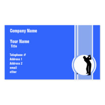 Golf; Blue Business Card