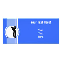 Golf; Blue Full Color Rack Card