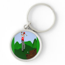 Golf Buff  Premium Round Keychain