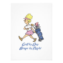 golf by day bingo by night invitation