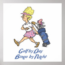 golf by day bingo by night posters