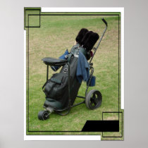 Golf Cart Bag Poster Print