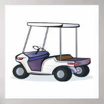 golf cart graphic posters