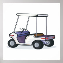 golf cart graphic posters