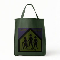 golf chick crossing- tote bag