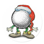 Golf Christmas stickers