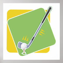golf club teeing off vector graphic print