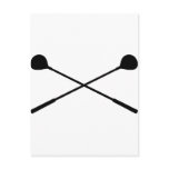 golf clubs crossed postcards